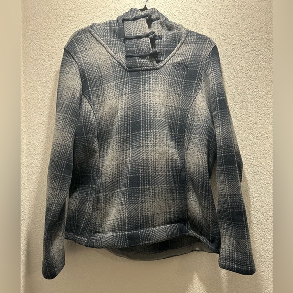 The North Face Crescent Hoodie blue ombre plaid - Picture 8 of 10